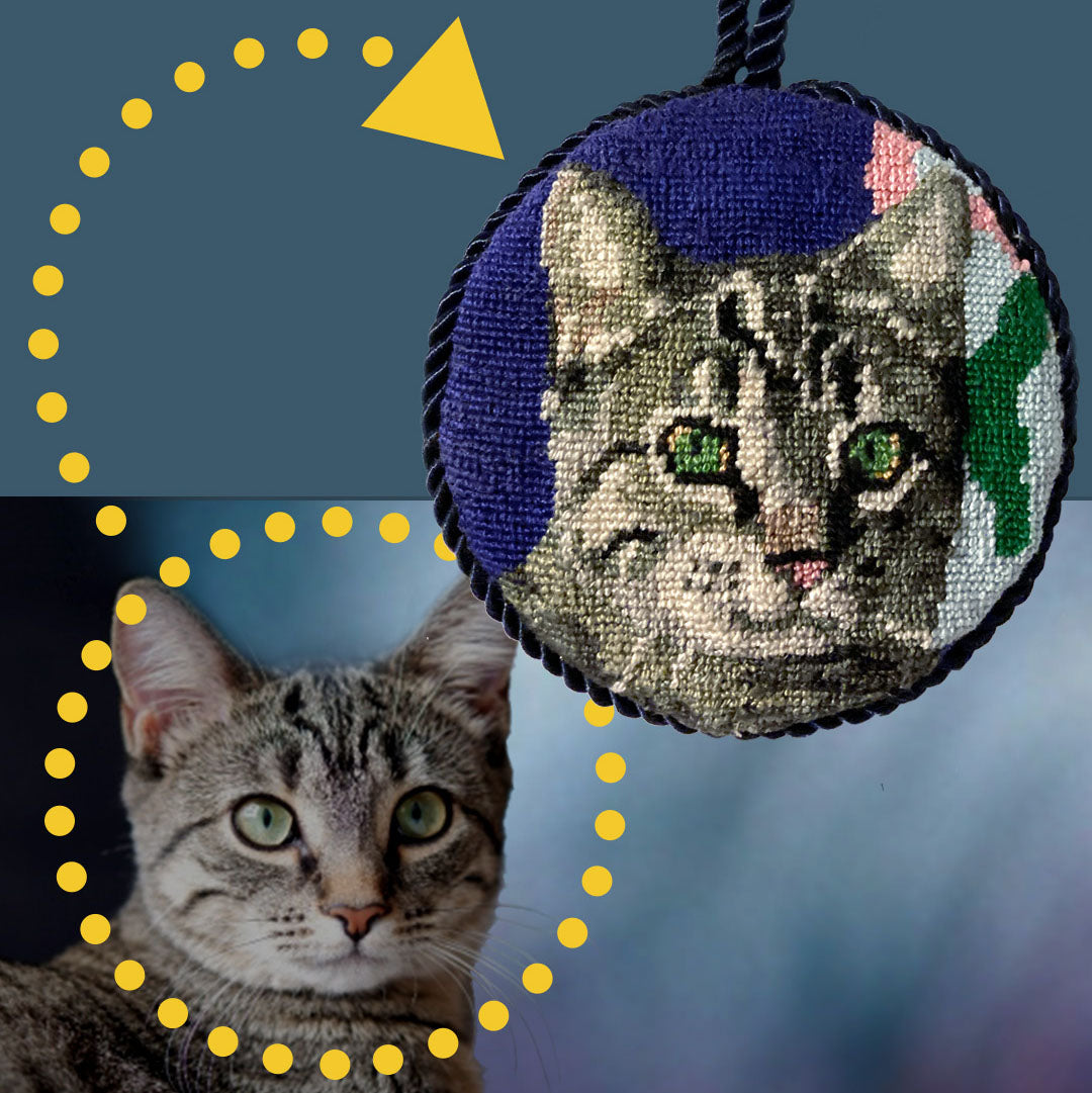 Custom Pet Needlepoint Ornament Kit